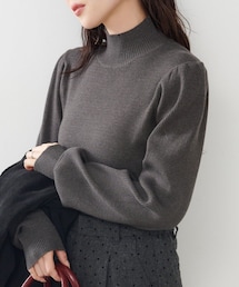 Kastane（カスタネ）の「【無地&ボーダー】ハイネックリブニット（ニット/セーター・レディース）」