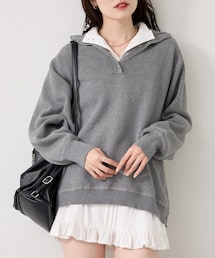 mystic（ミスティック）の「スウェットライクヘンリーニット（ニット/セーター）」