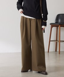 COLLAGE GALLARDAGALANTE | 【美脚/腰回りカバー】タックワイドチノパンツ(チノパンツ)