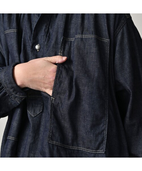 45R（フォーティファイブアール）の「45プチデニムのボーイフレンドシャツ（濃）（その他・レディース・79-インディゴ 濃・00-フリー）」の9枚目の写真