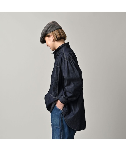 45R（フォーティファイブアール）の「45プチデニムのボーイフレンドシャツ（濃）（その他・レディース・79-インディゴ 濃・00-フリー）」の5枚目の写真