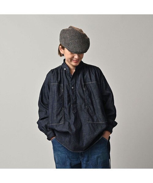 45R（フォーティファイブアール）の「45プチデニムのボーイフレンドシャツ（濃）（その他・レディース・79-インディゴ 濃・00-フリー）」の4枚目の写真