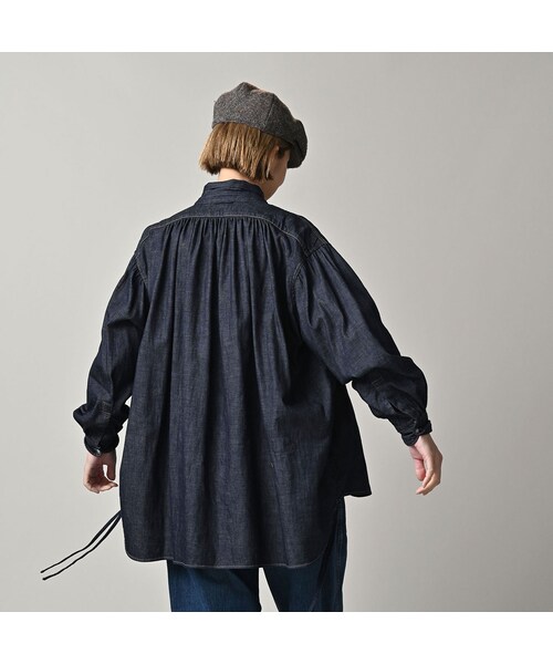 45R（フォーティファイブアール）の「45プチデニムのボーイフレンドシャツ（濃）（その他・レディース・79-インディゴ 濃・00-フリー）」の6枚目の写真