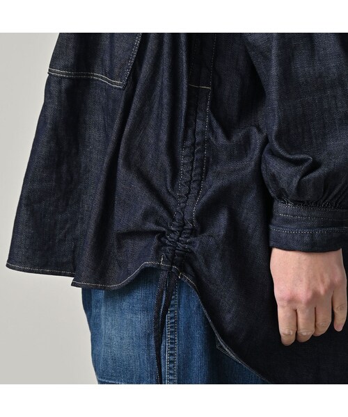 45R（フォーティファイブアール）の「45プチデニムのボーイフレンドシャツ（濃）（その他・レディース・79-インディゴ 濃・00-フリー）」の10枚目の写真