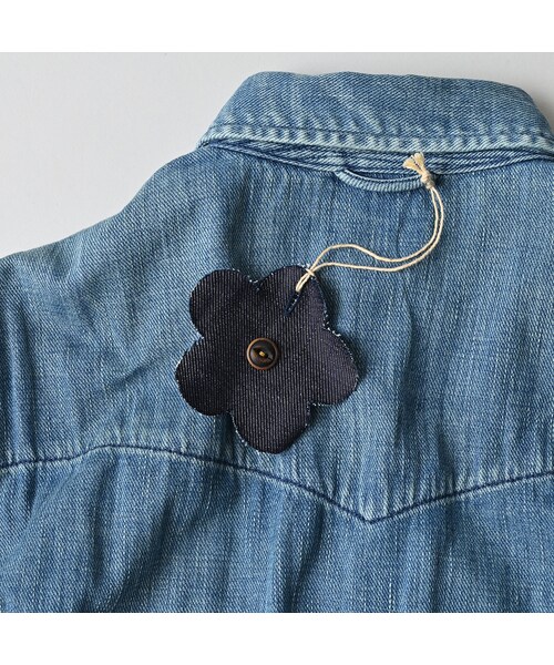 45R（フォーティファイブアール）の「45プチデニムのイースタンシャツ 遖加工（フルール・清）（その他・レディース・75-インディゴ 清・02-M/03-L）」の21枚目の写真