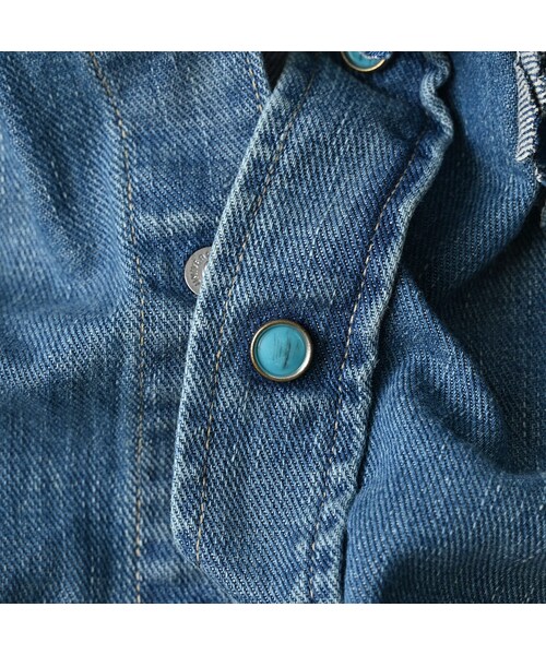 45R（フォーティファイブアール）の「45プチデニムのイースタンシャツ 遖加工（フルール・清）（その他・レディース・75-インディゴ 清・02-M/03-L）」の16枚目の写真