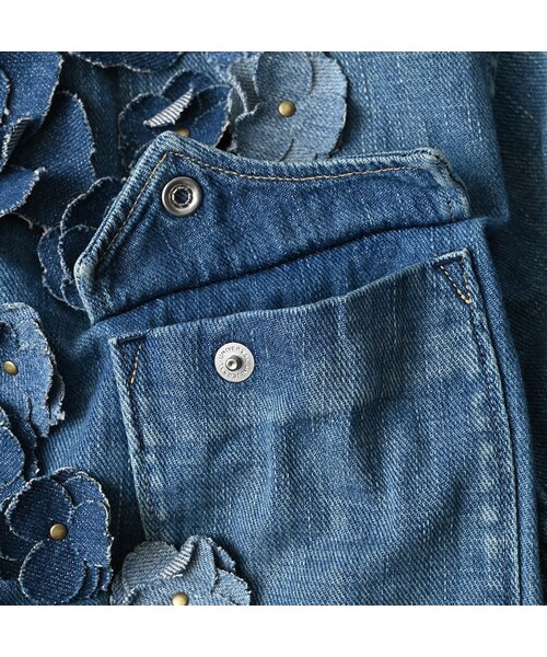 45R（フォーティファイブアール）の「45プチデニムのイースタンシャツ 遖加工（フルール・清）（その他・レディース・75-インディゴ 清・02-M/03-L）」の18枚目の写真