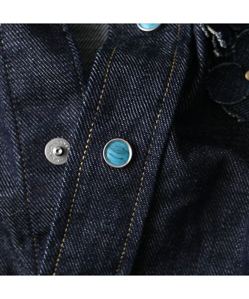45R（フォーティファイブアール）の「45プチデニムのイースタンシャツ 遖加工（フルール・濃）（その他・レディース・79-インディゴ 濃・02-M/03-L/04-XL）」の16枚目の写真