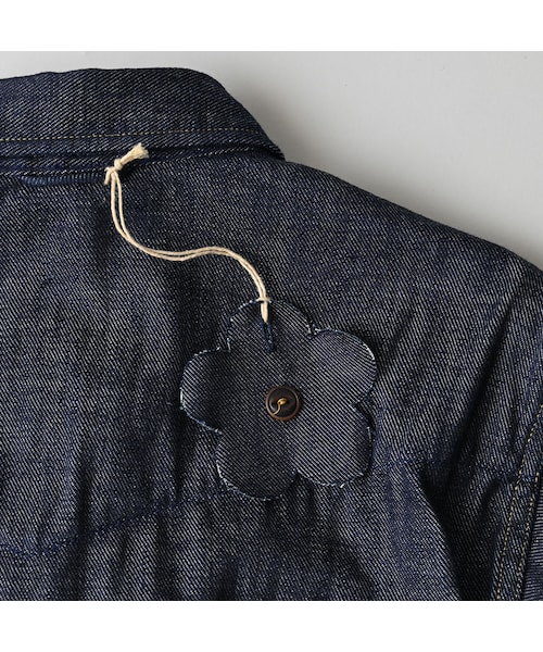45R（フォーティファイブアール）の「45プチデニムのイースタンシャツ 遖加工（フルール・濃）（その他・レディース・79-インディゴ 濃・02-M/03-L/04-XL）」の20枚目の写真