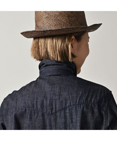 45R（フォーティファイブアール）の「45プチデニムのイースタンシャツ 遖加工（フルール・濃）（その他・レディース・79-インディゴ 濃・02-M/03-L/04-XL）」の10枚目の写真