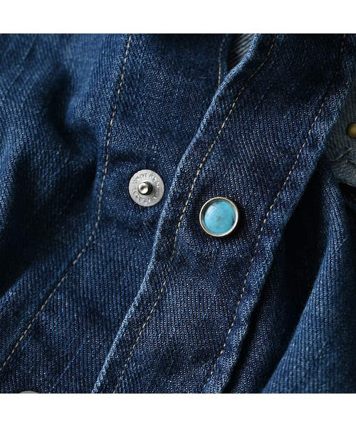 45R（フォーティファイブアール）の「45プチデニムのイースタンシャツ 遖加工（フルール・重）（その他・レディース・77-インディゴ 重/87-インディゴ 重 バンダナ柄・02-M/03-L/04-XL）」の16枚目の写真