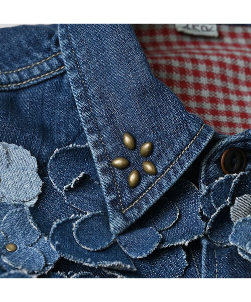 45R（フォーティファイブアール）の「45プチデニムのイースタンシャツ 遖加工（フルール・重）（その他・レディース・77-インディゴ 重/87-インディゴ 重 バンダナ柄・02-M/03-L/04-XL）」の13枚目の写真