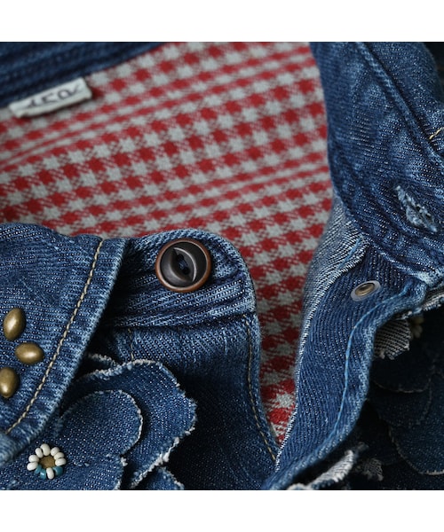 45R（フォーティファイブアール）の「45プチデニムのイースタンシャツ 遖加工（フルール・重）（その他・レディース・77-インディゴ 重/87-インディゴ 重 バンダナ柄・02-M/03-L/04-XL）」の14枚目の写真