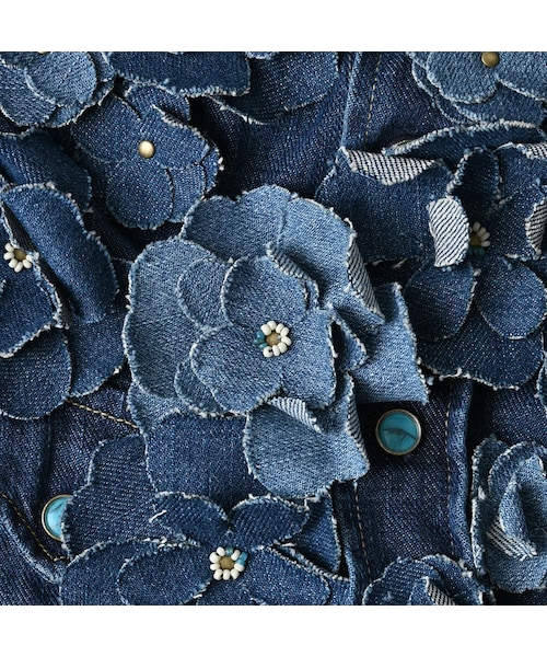 45R（フォーティファイブアール）の「45プチデニムのイースタンシャツ 遖加工（フルール・重）（その他・レディース・77-インディゴ 重/87-インディゴ 重 バンダナ柄・02-M/03-L/04-XL）」の15枚目の写真