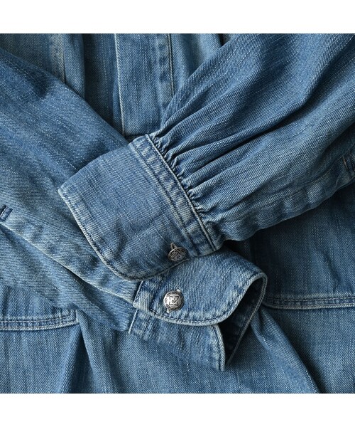 45R（フォーティファイブアール）の「45プチデニムのボーイフレンドシャツ（加工）（その他・レディース・76-インディゴ 淡/78-インディゴ 焦・00-フリー）」の17枚目の写真