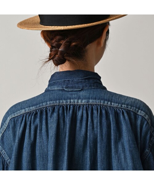 45R（フォーティファイブアール）の「45プチデニムのボーイフレンドシャツ（加工）（その他・レディース・76-インディゴ 淡/78-インディゴ 焦・00-フリー）」の11枚目の写真