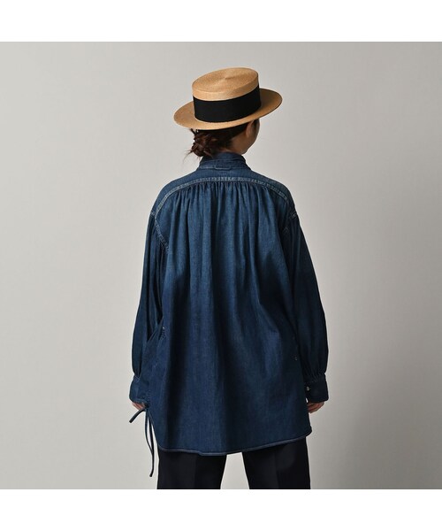 45R（フォーティファイブアール）の「45プチデニムのボーイフレンドシャツ（加工）（その他・レディース・76-インディゴ 淡/78-インディゴ 焦・00-フリー）」の7枚目の写真