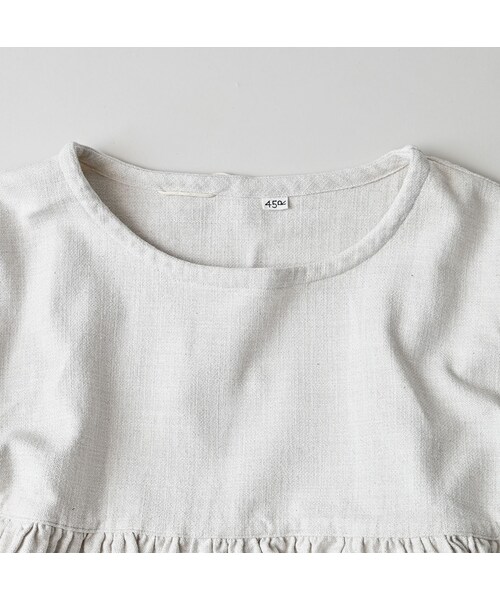 45R（フォーティファイブアール）の「ONEONE 宝物のいろいろギャザーブラウス（その他・レディース・10-オフホワイト/71-アカチェック/77-クロ(起毛)/78-クロ/82-カディデニム(インディゴ)・00-フリー）」の15枚目の写真