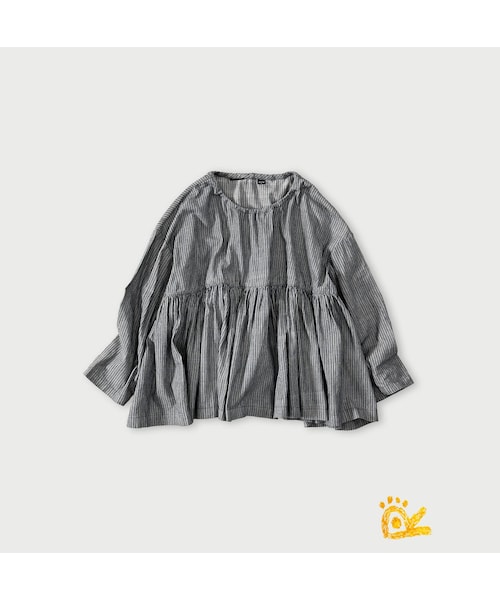 45R（フォーティファイブアール）の「ONEONE 宝物のいろいろギャザーブラウス（その他・レディース・10-オフホワイト/71-アカチェック/77-クロ(起毛)/78-クロ/82-カディデニム(インディゴ)・00-フリー）」の5枚目の写真