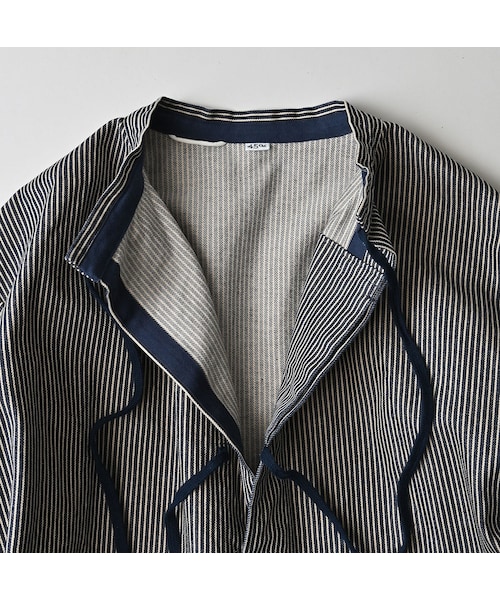 45R（フォーティファイブアール）の「ONEONE 宝物のミリタリースモックチュニック（インディゴ）（その他・レディース・71-ヒッコリー・00-フリー）」の10枚目の写真