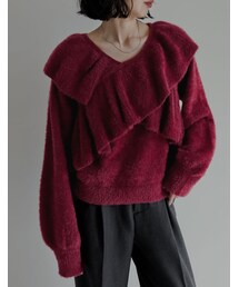 Re:EDIT（リエディ）の「クロスフリルニットプルオーバー - トップス通販 | 人気レディースファッション - Re:EDIT（リエディ）（その他）」