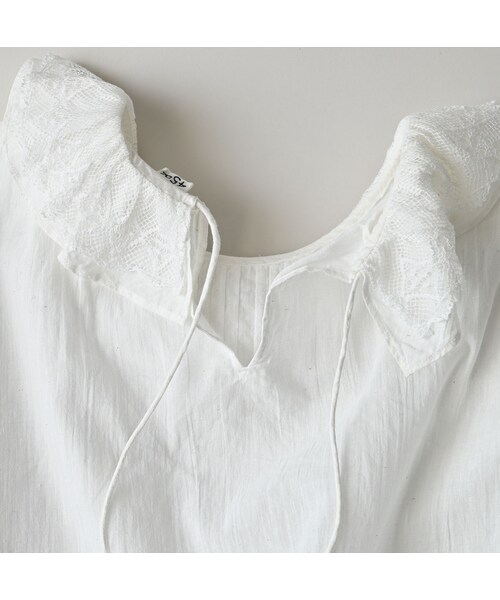 45R（フォーティファイブアール）の「インドカディのフリルカラーブラウス（その他・レディース・02-シロ・00-フリー）」の15枚目の写真