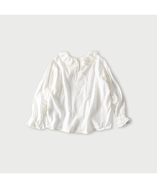45R（フォーティファイブアール）の「インドカディのフリルカラーブラウス（その他・レディース・02-シロ・00-フリー）」の2枚目の写真