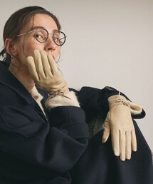 BEAUTY&YOUTH UNITED ARROWS（ビューティーアンドユースユナイテッドアローズ）の「レザー×スエード コンビ リボン グローブ（その他）」