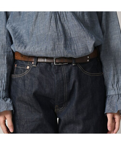 45R（フォーティファイブアール）の「ライ麦デニムのクロスビー89（濃）（パンツ・レディース・76-R66 股下70cm/77-R66 股下75cm・00-26インチ/01-27インチ/02-28インチ/03-29インチ/04-30インチ/05-31インチ/06-32インチ/07-33インチ/08-34インチ/09-36インチ/11-38インチ）」の12枚目の写真