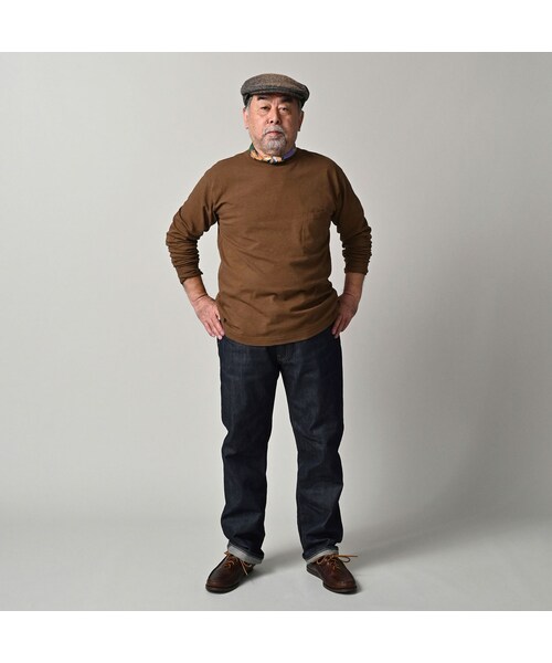 45R（フォーティファイブアール）の「ライ麦デニムのクロスビー89（濃）（パンツ・レディース・76-R66 股下70cm/77-R66 股下75cm・00-26インチ/01-27インチ/02-28インチ/03-29インチ/04-30インチ/05-31インチ/06-32インチ/07-33インチ/08-34インチ/09-36インチ/11-38インチ）」の5枚目の写真