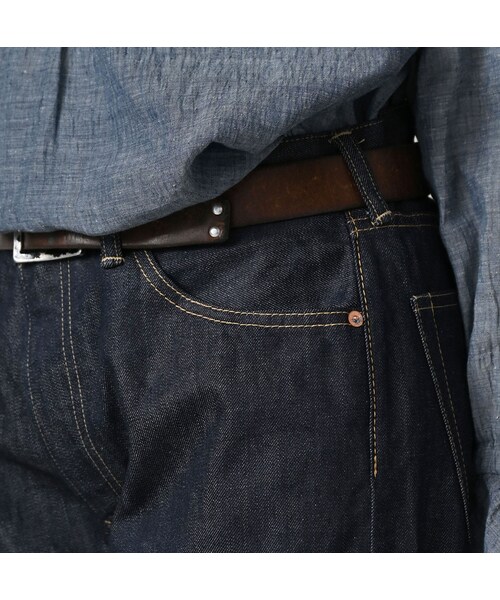 45R（フォーティファイブアール）の「ライ麦デニムのクロスビー89（濃）（パンツ・レディース・76-R66 股下70cm/77-R66 股下75cm・00-26インチ/01-27インチ/02-28インチ/03-29インチ/04-30インチ/05-31インチ/06-32インチ/07-33インチ/08-34インチ/09-36インチ/11-38インチ）」の13枚目の写真