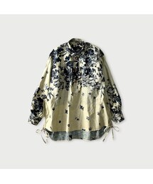 45R（フォーティファイブアール）の「インディゴ抜染ローズプリントのボーイフレンドシャツ（その他・レディース）」