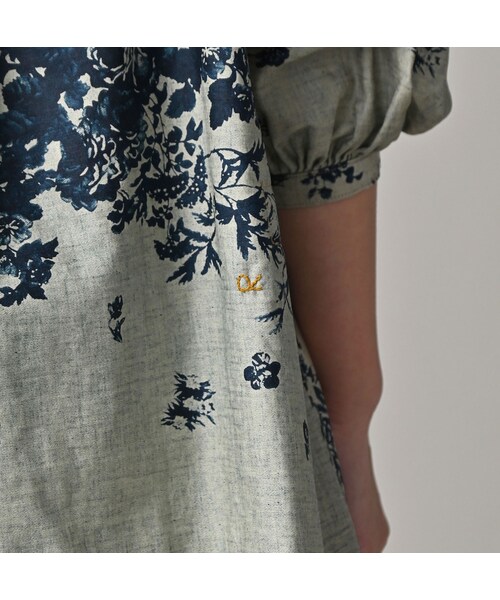 45R（フォーティファイブアール）の「インディゴ抜染ローズプリントのスモック（その他・レディース・71-インディゴベース抜染/73-インディゴ抜染・00-フリー）」の11枚目の写真