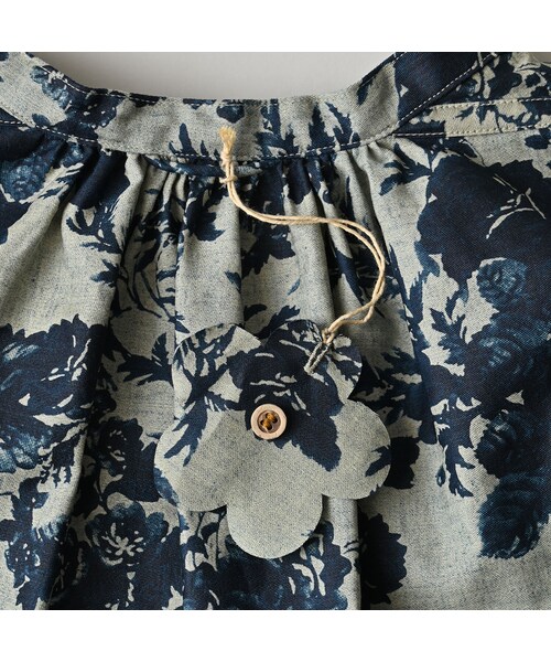 45R（フォーティファイブアール）の「インディゴ抜染ローズプリントのスモック（その他・レディース・71-インディゴベース抜染/73-インディゴ抜染・00-フリー）」の18枚目の写真