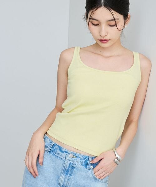 VIS(ビス)の「タイニーストラップラメタンクトップ(その他・グレー(21)/クリーム(63)・FREE)」の2枚目の写真