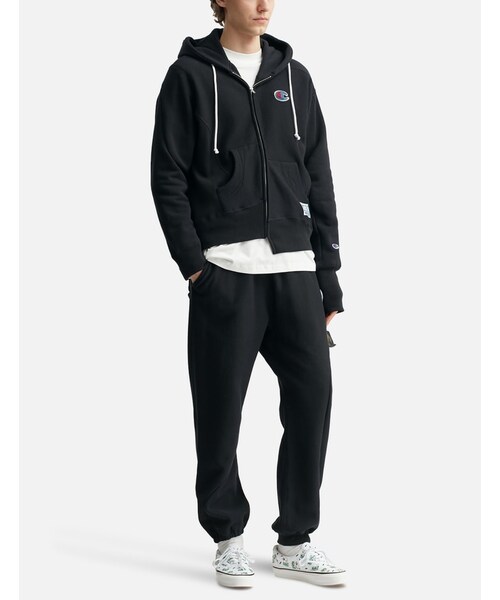 UNDERCOVER アンダーカバー 25AW CURVED ZIP-UP HOODIE チャンピオン カーブデザイン ジップアップパーカー フーディー ネイビー レディース UC2E1802-1 UNDERCOVER（アンダーカバー） × Champion チャンピオン 25AW sweat