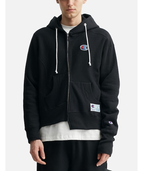 UNDERCOVER アンダーカバー 25AW CURVED ZIP-UP HOODIE チャンピオン カーブデザイン ジップアップパーカー フーディー ネイビー レディース UC2E1802-1 25AW】UNDERCOVER アンダーカバー Champion×UNDERCOVER ZIP HOODIE