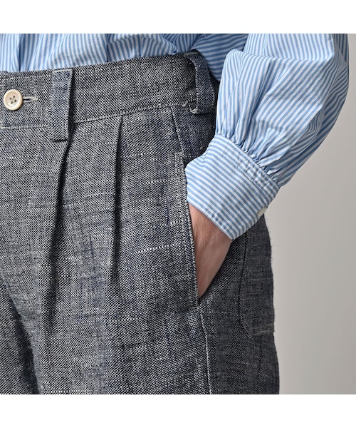 45R（フォーティファイブアール）の「綿麻ツイードの908ペグトップパンツ（インディゴ）（パンツ・レディース・73-インディゴ・01-XS/02-S/03-M/04-L）」の12枚目の写真