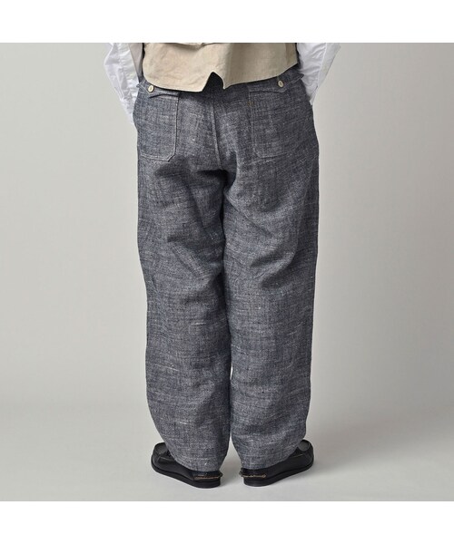 45R（フォーティファイブアール）の「綿麻ツイードの908ペグトップパンツ（インディゴ）（パンツ・レディース・73-インディゴ・01-XS/02-S/03-M/04-L）」の10枚目の写真