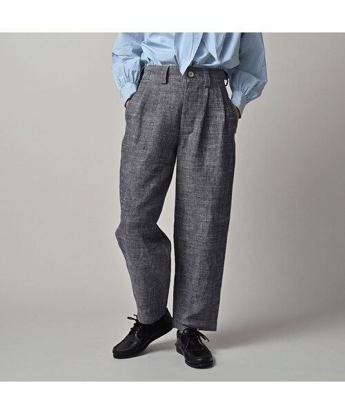 45R（フォーティファイブアール）の「綿麻ツイードの908ペグトップパンツ（インディゴ）（パンツ・レディース・73-インディゴ・01-XS/02-S/03-M/04-L）」の5枚目の写真