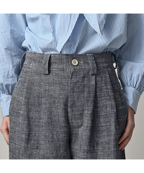 45R（フォーティファイブアール）の「綿麻ツイードの908ペグトップパンツ（インディゴ）（パンツ・レディース・73-インディゴ・01-XS/02-S/03-M/04-L）」の11枚目の写真