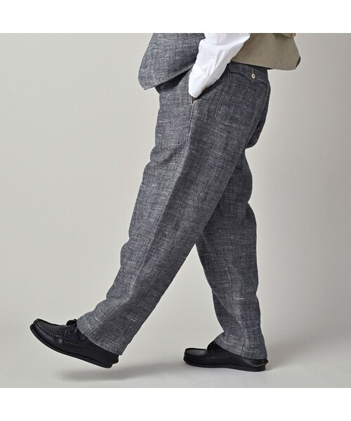 45R（フォーティファイブアール）の「綿麻ツイードの908ペグトップパンツ（インディゴ）（パンツ・レディース・73-インディゴ・01-XS/02-S/03-M/04-L）」の9枚目の写真