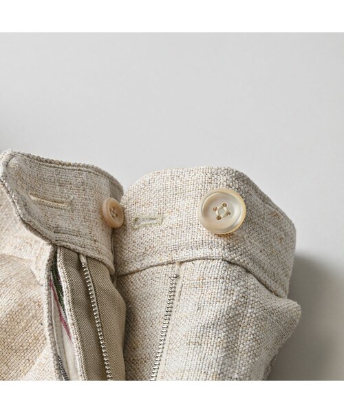 45R（フォーティファイブアール）の「綿麻ツイードのタックスカート（スカート・レディース・02-生成・02-M/03-L）」の13枚目の写真