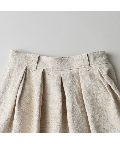 45R（フォーティファイブアール）の「綿麻ツイードのタックスカート（スカート・レディース・02-生成・02-M/03-L）」の11枚目の写真