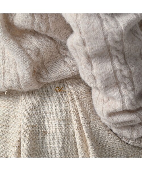 45R（フォーティファイブアール）の「綿麻ツイードのタックスカート（スカート・レディース・02-生成・02-M/03-L）」の10枚目の写真