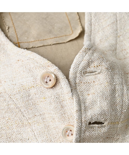 45R（フォーティファイブアール）の「綿麻ツイードの908みゆきベスト（ジャケット/アウター・レディース・02-生成・01-XS/02-S/03-M/04-L）」の17枚目の写真