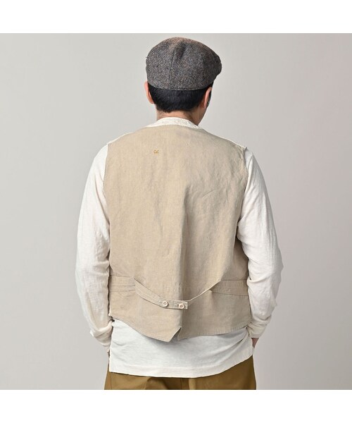 45R（フォーティファイブアール）の「綿麻ツイードの908みゆきベスト（ジャケット/アウター・レディース・02-生成・01-XS/02-S/03-M/04-L）」の10枚目の写真