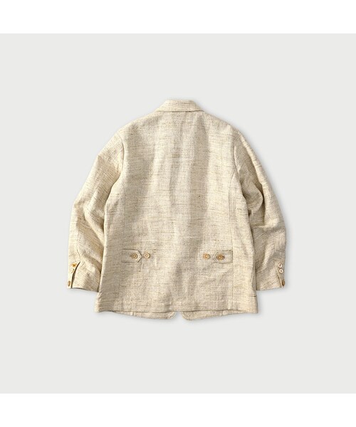 45R（フォーティファイブアール）の「綿麻ツイードの908ジャカーデ（ジャケット/アウター・レディース・02-生成・01-XS/02-S/03-M/04-L）」の2枚目の写真