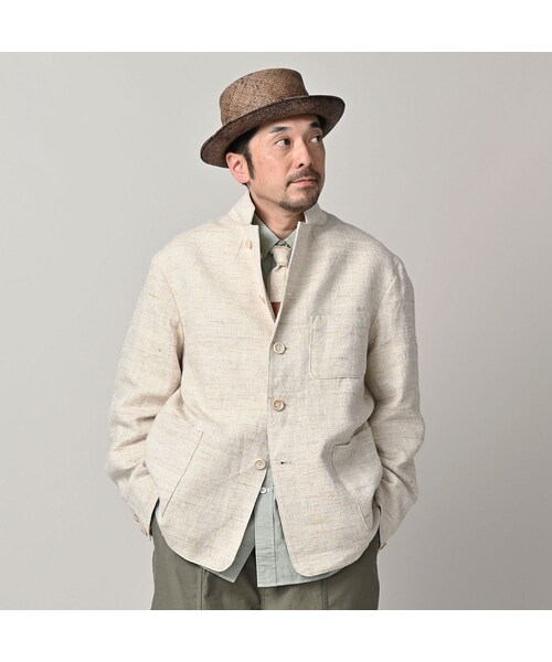 45R（フォーティファイブアール）の「綿麻ツイードの908ジャカーデ（ジャケット/アウター・レディース・02-生成・01-XS/02-S/03-M/04-L）」の11枚目の写真