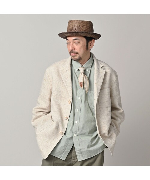 45R（フォーティファイブアール）の「綿麻ツイードの908ジャカーデ（ジャケット/アウター・レディース・02-生成・01-XS/02-S/03-M/04-L）」の8枚目の写真